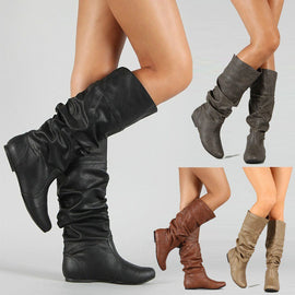 VTOTA Punk Style Knee-High Boots Women's Rain Boots Outdoor Rubber Water Shoes For Female Plus Size 35-43  Martin Boots Botas