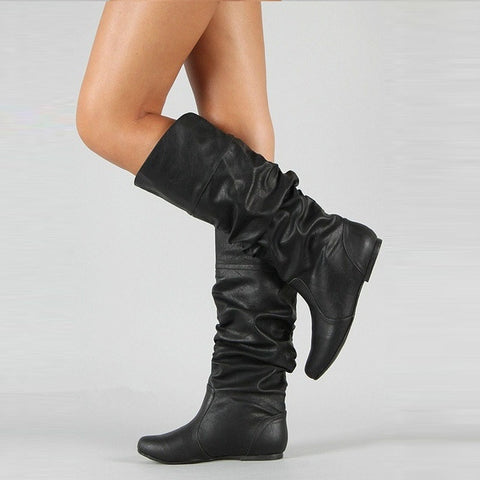 VTOTA Punk Style Knee-High Boots Women's Rain Boots Outdoor Rubber Water Shoes For Female Plus Size 35-43  Martin Boots Botas