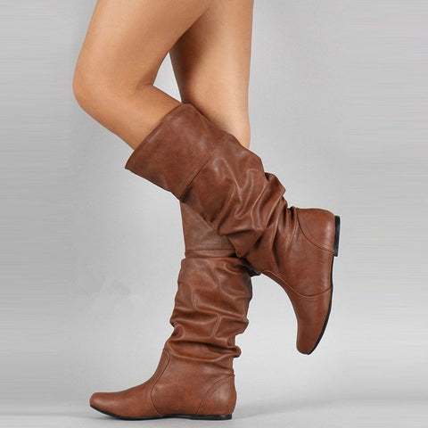 VTOTA Punk Style Knee-High Boots Women's Rain Boots Outdoor Rubber Water Shoes For Female Plus Size 35-43  Martin Boots Botas