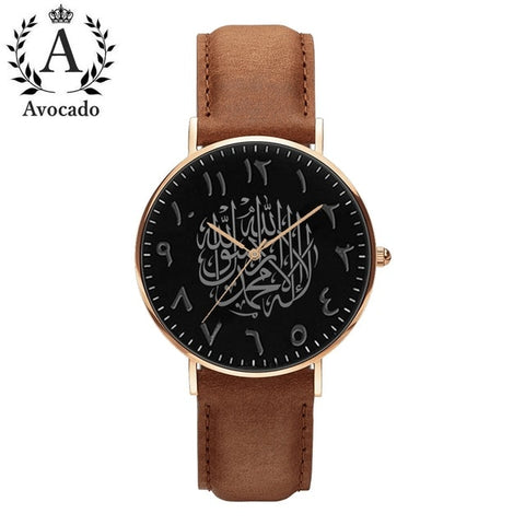 Avocado Luxury Brand Men'S Watches Black Arabic Quartz Watch Rose Gold Stainless Steel Mesh With Simple Clock Reloj Masculino