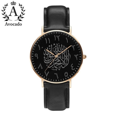 Avocado Luxury Brand Men'S Watches Black Arabic Quartz Watch Rose Gold Stainless Steel Mesh With Simple Clock Reloj Masculino