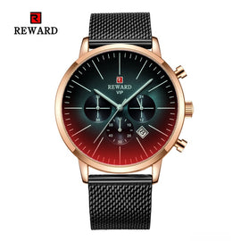 2019 New Fashion Color Bright Glass Watch Men Top Luxury Brand Chronograph Men's Stainless Steel Business Clock Men Wrist Watch