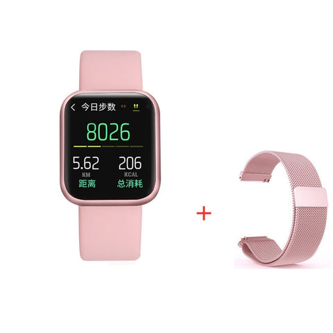 Vwar P80 Full Touch Screen IP68 Waterproof Smart Watch for iPhone Xiaomi Apple Phone Heart Rate Monitoring Women Men Smartwatch