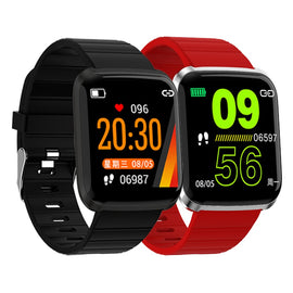 New 116 Pro / Plus2 UI Update Smart Watch HR Blood Pressure Monitor Multi Sports Reminder Fitness Smart Watch for Dropshipping