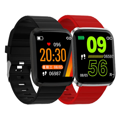 New 116 Pro / Plus2 UI Update Smart Watch HR Blood Pressure Monitor Multi Sports Reminder Fitness Smart Watch for Dropshipping