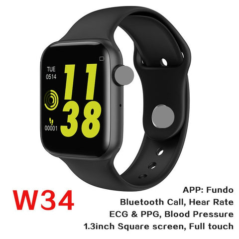 W34 Bluetooth Call Dial Answer Watch Smart Watch Band Heart Rate Monitor Fitness Tracker Wearing Wristband Bracelet MTK 2502 IOS