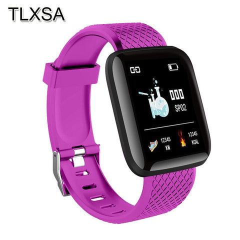 Kids Sports Pedometer Fitness Smart Watch Wristband Blood Pressure Heart Rate Call Message Reminder Children Smartwatch Android