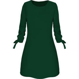 Winter Office Women's Red Dress Autumn Vintage Plus Size Mini Long Sleeve Dresses Cloth Vestidos Ropa Mujer Robe Hiver Femme