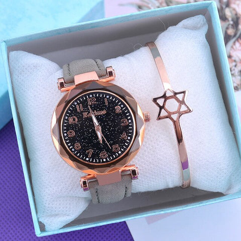 Fashion Starry Sky Women Watches Top Sale Leather Ladies Bracelet Watch Quartz Wristwatches Casual Female Clock Relogio Feminino