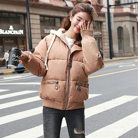 Winter Women'S Jacket Plus Size Embroidery Hooded Zipper Parka Cotton Coats Female Jackets Korean Windproof Thick Warm Outerwear