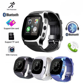 T8 Smart Watch Fashion Business Sport music 1.54" IPS HD screen SIM card Camera Bluetooth Connection Sync Wristband Smartwatch