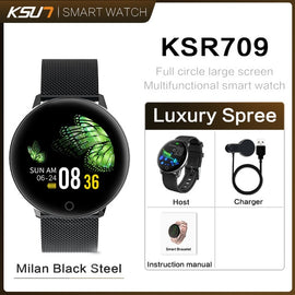 KSUN KSR709 Men Sport Pedometer Smart Watch IP68 Waterproof Fitness Tracker Heart Rate Monitor Women Clock Smartwatch