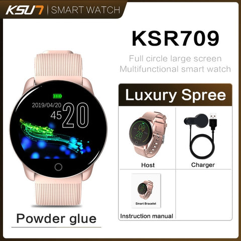 KSUN KSR709 Men Sport Pedometer Smart Watch IP68 Waterproof Fitness Tracker Heart Rate Monitor Women Clock Smartwatch