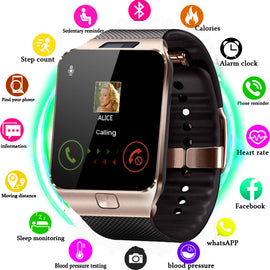 Smart Watch DZ09 Smart Clock Support TF SIM Camera Men Women Sport Bluetooth Wristwatch for Samsung Huawei Xiaomi Android Phone