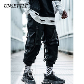 UNSETTLE 2020 Spring/Summer Hip Hop Joggers Men/Women Black Harem Pants Multi-pocket  Sweatpants Streetwear Casual Mens Pants