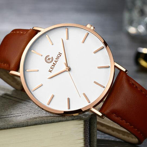 2018 New Fashion KEMANQI Watches 6.5mm Ultra-thin Men's Watch Simple Business Men Quartz Watches Male Clock relogio masculino