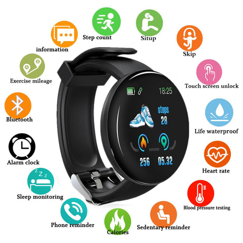 Doolnng Bluetooth Smart Watch Men Blood Pressure Round Smartwatch Women Watch Waterproof Sport Tracker WhatsApp For Android Ios