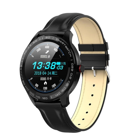 L9 ECG PPG Smart Watch Men Sports Heart Rate Bluetooth Smartwatch Waterproof IP68 Blood Pressure Oxygen Leather Watch Women