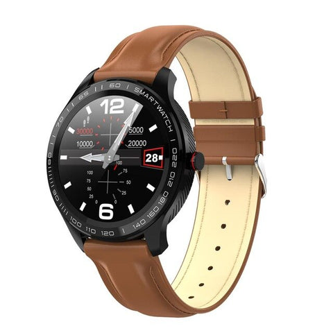 L9 ECG PPG Smart Watch Men Sports Heart Rate Bluetooth Smartwatch Waterproof IP68 Blood Pressure Oxygen Leather Watch Women