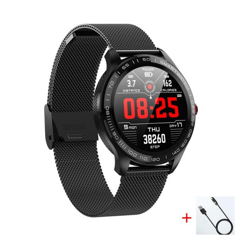 L9 ECG PPG Smart Watch Men Sports Heart Rate Bluetooth Smartwatch Waterproof IP68 Blood Pressure Oxygen Leather Watch Women