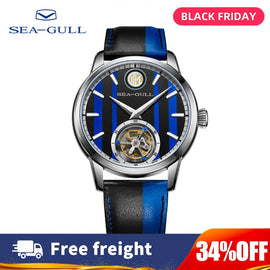 Seagull Watch Men's Mechanical Watch Inter Milan Tourbillon Limited Special Commemorative Table 819.92.6110 Artist Series