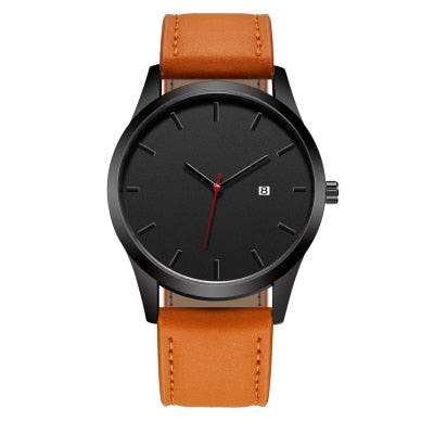 Dropshipping Large Dial Top Luxury Brand Men Watches Men's Sports Quartz Clock Man Leather Military Wristwatch Relogio Masculino