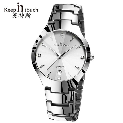 KEEP IN TOUCH Simple Men Watch Stainless Alloy Quartz Men's Watch Luminous Waterproof men clock relogio masculino Dropshipping!