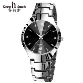 KEEP IN TOUCH Simple Men Watch Stainless Alloy Quartz Men's Watch Luminous Waterproof men clock relogio masculino Dropshipping!