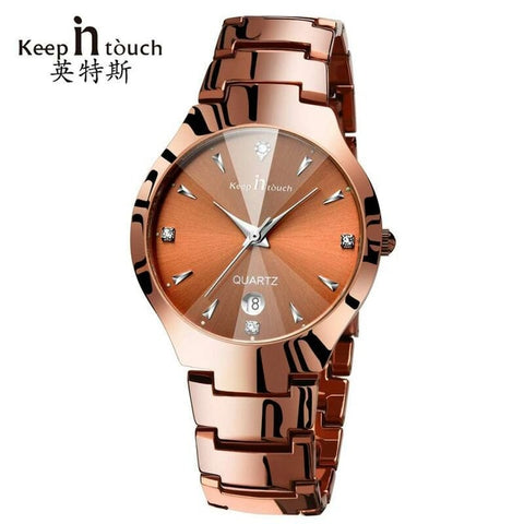 KEEP IN TOUCH Simple Men Watch Stainless Alloy Quartz Men's Watch Luminous Waterproof men clock relogio masculino Dropshipping!