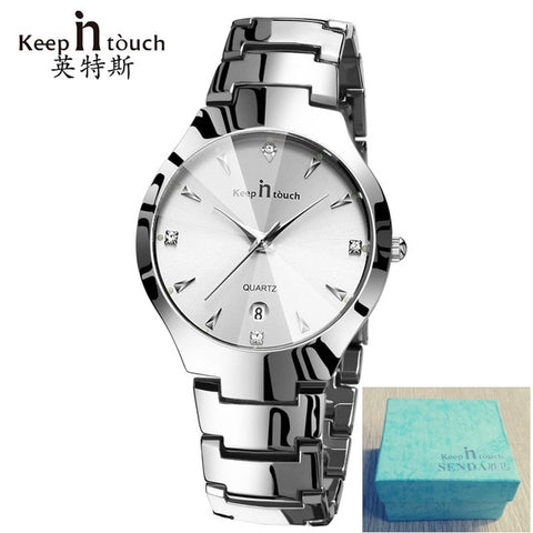 KEEP IN TOUCH Simple Men Watch Stainless Alloy Quartz Men's Watch Luminous Waterproof men clock relogio masculino Dropshipping!