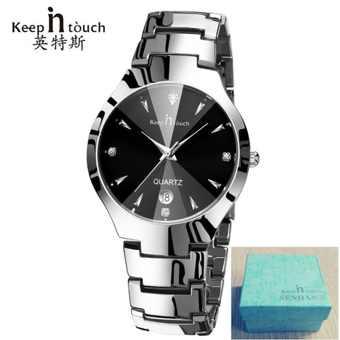 KEEP IN TOUCH Simple Men Watch Stainless Alloy Quartz Men's Watch Luminous Waterproof men clock relogio masculino Dropshipping!