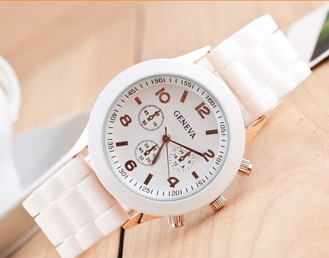 Geneva Casual Watch Women Dress Watch 2019 Quartz Military men Silicone watches Unisex Wristwatch Sports watch relogio feminino