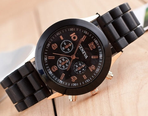 Geneva Casual Watch Women Dress Watch 2019 Quartz Military men Silicone watches Unisex Wristwatch Sports watch relogio feminino