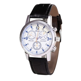 Mens Watches Top Brand Luxury Casual Leather Quartz Clock Male Sport Waterproof Watch Gift Gold Watch Men Relogio Masculino 533