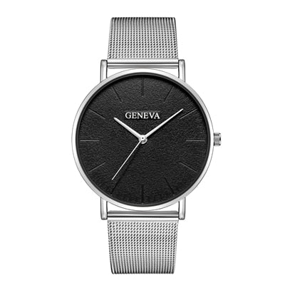 GENEVA Simple Women Watches Top Brand Luxury Stainless Steel Mesh Quartz Wristwatches Fashion Clock ladies Watch Montre Femme