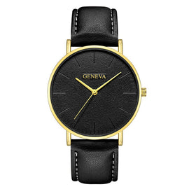Fashion Men's Leather Casual Analog Quartz Wrist Watch Business Watches Analog horloges Simple Assista polshorloge Manner B40
