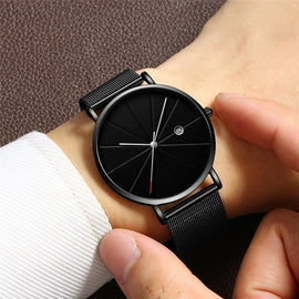 Fashion Casual Full Stainless Steel Mens Watches Top Brand Luxury Men's Quartz Watch Male Business Wristwatches reloj de mujer