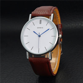 2019 New listing fashion casual tide men's watches solid color men Business waterproof retro strip watch mens quartz wristwatch