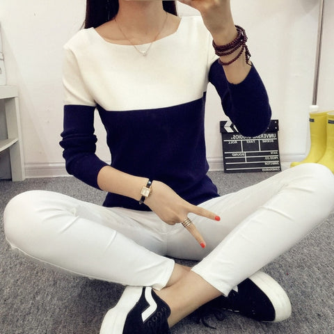 TIGENA Autumn Winter Sweater Women 2019 Knitted High Elastic Jumper Women Sweaters And Pullovers Female Black Pink Tops Ladies