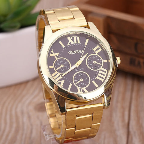 New Brand 3 Eyes Silver Geneva Casual Quartz Watch Women Stainless Steel Dress Watches Relogio Feminino Ladies Clock Hot Sale